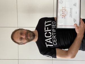 Tacfit Field Instructor Volker nach erfolgreicher dritter Zertifizierung 2021